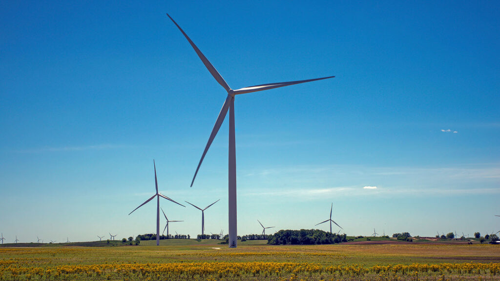 Wind farm in North Western Indiana